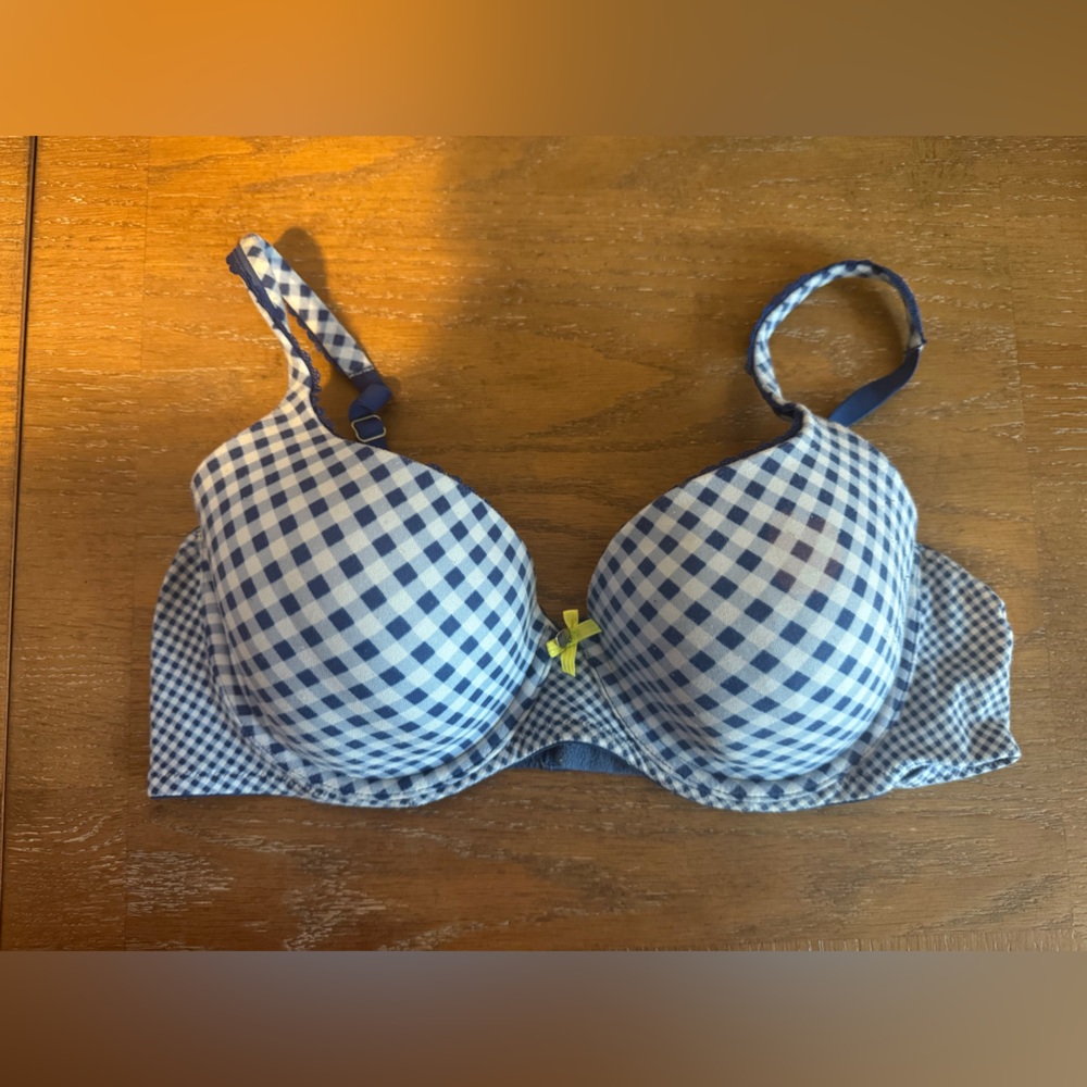 Victoria's Secret Blue and White Bra